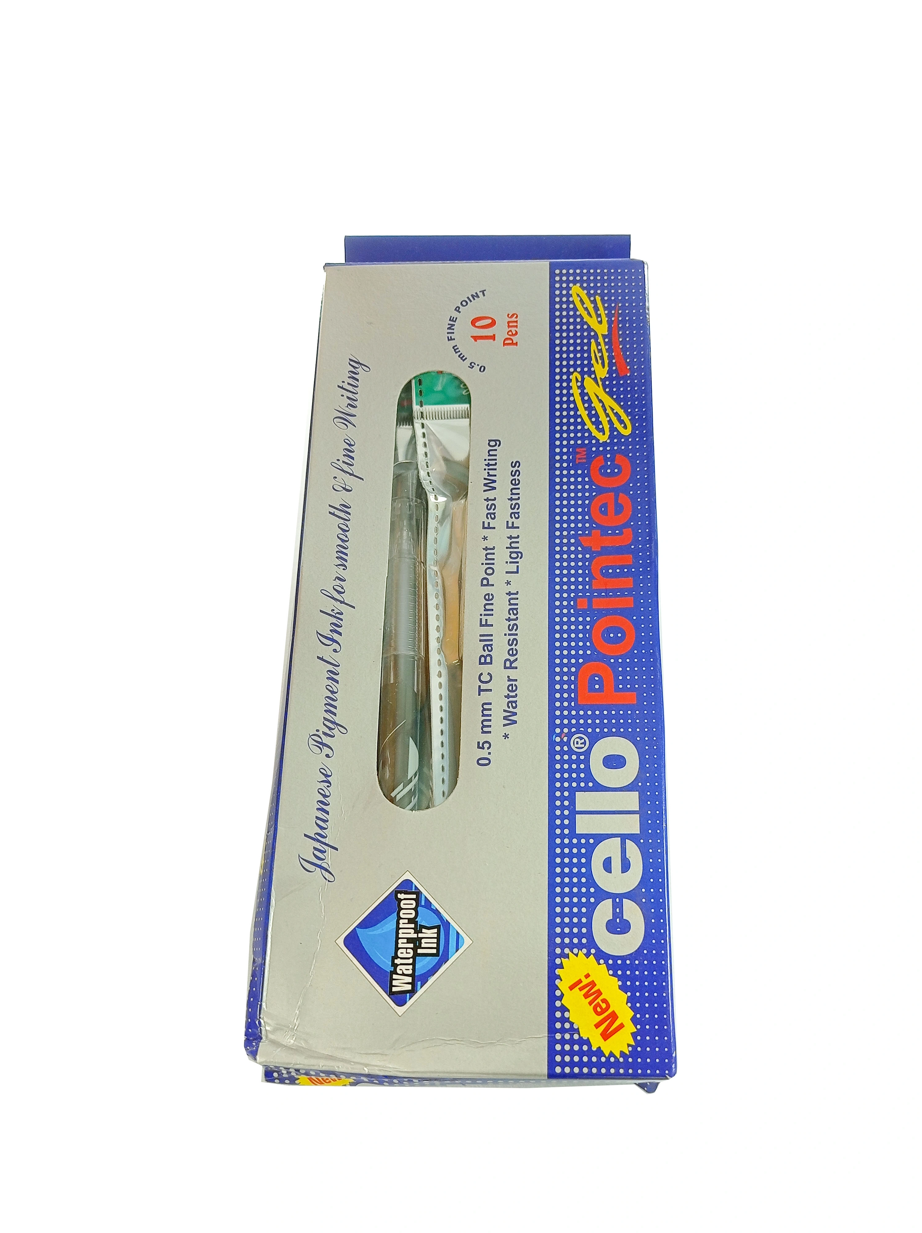 Cello Pointec Gel Pen Black (Pack Of 10 Pcs)