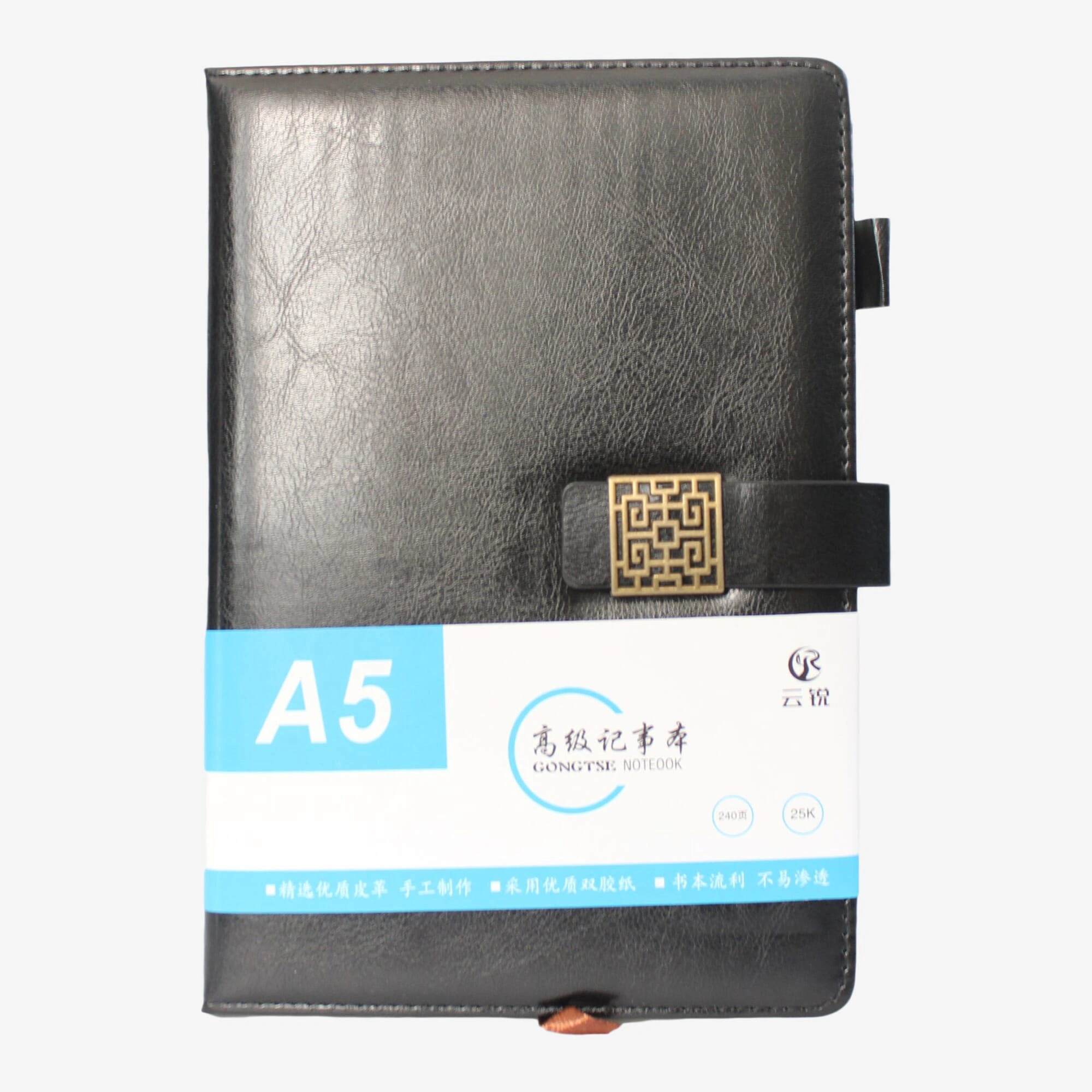Black Leather Cover A5 Gongtse Note Book